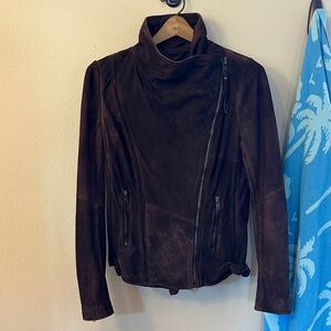 Muubaa suede dark brown jacket